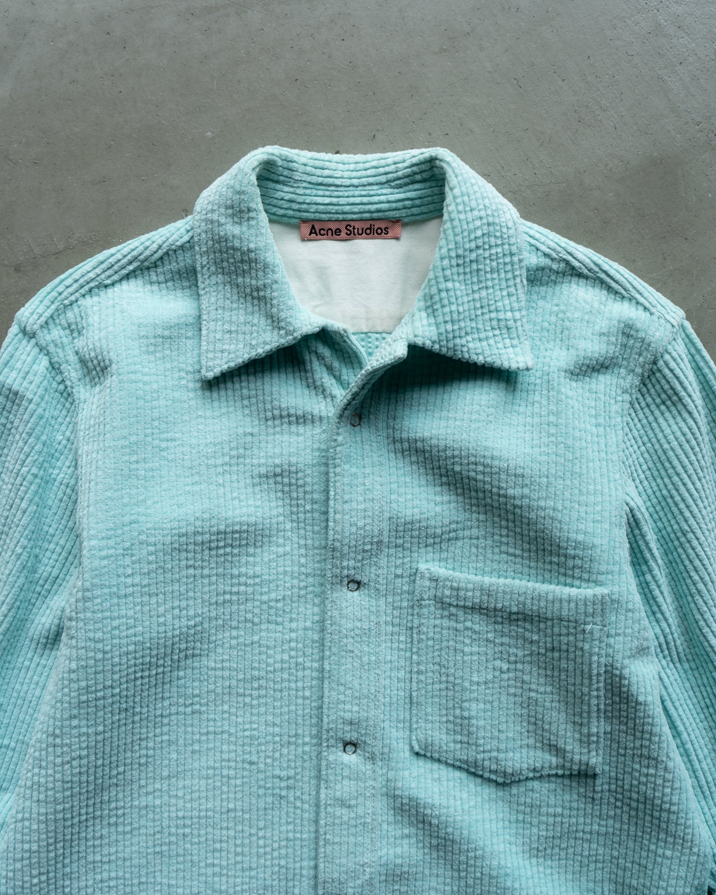 Acne Studios corduroy snap button design shirts