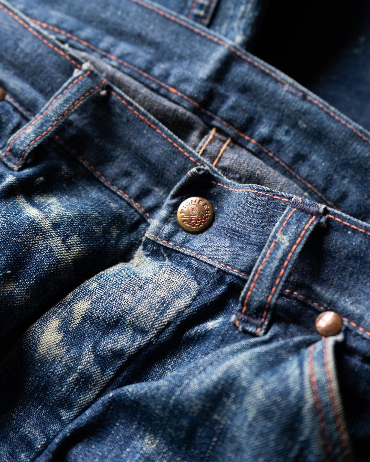 50s vintege pionneer painted work denim pants