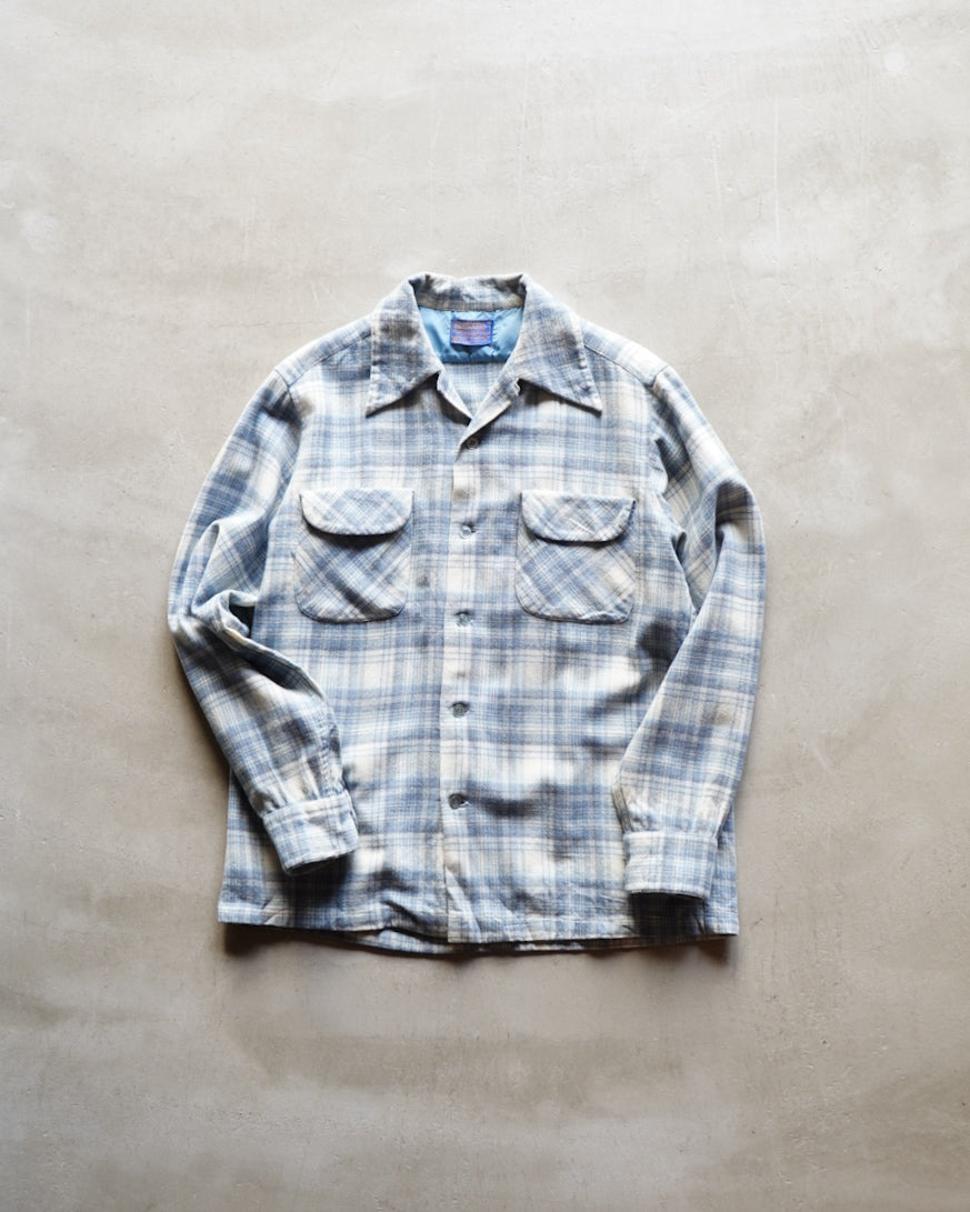 70s PENDLETON wool  plaid pattern shirt