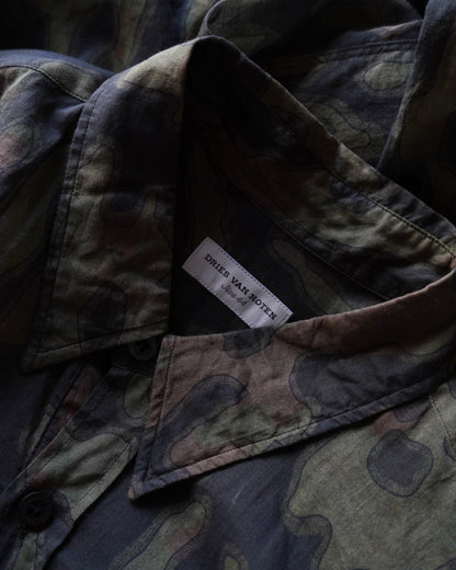 DRIES VAN NOTEN Cotton Sheer All-over design shirt
