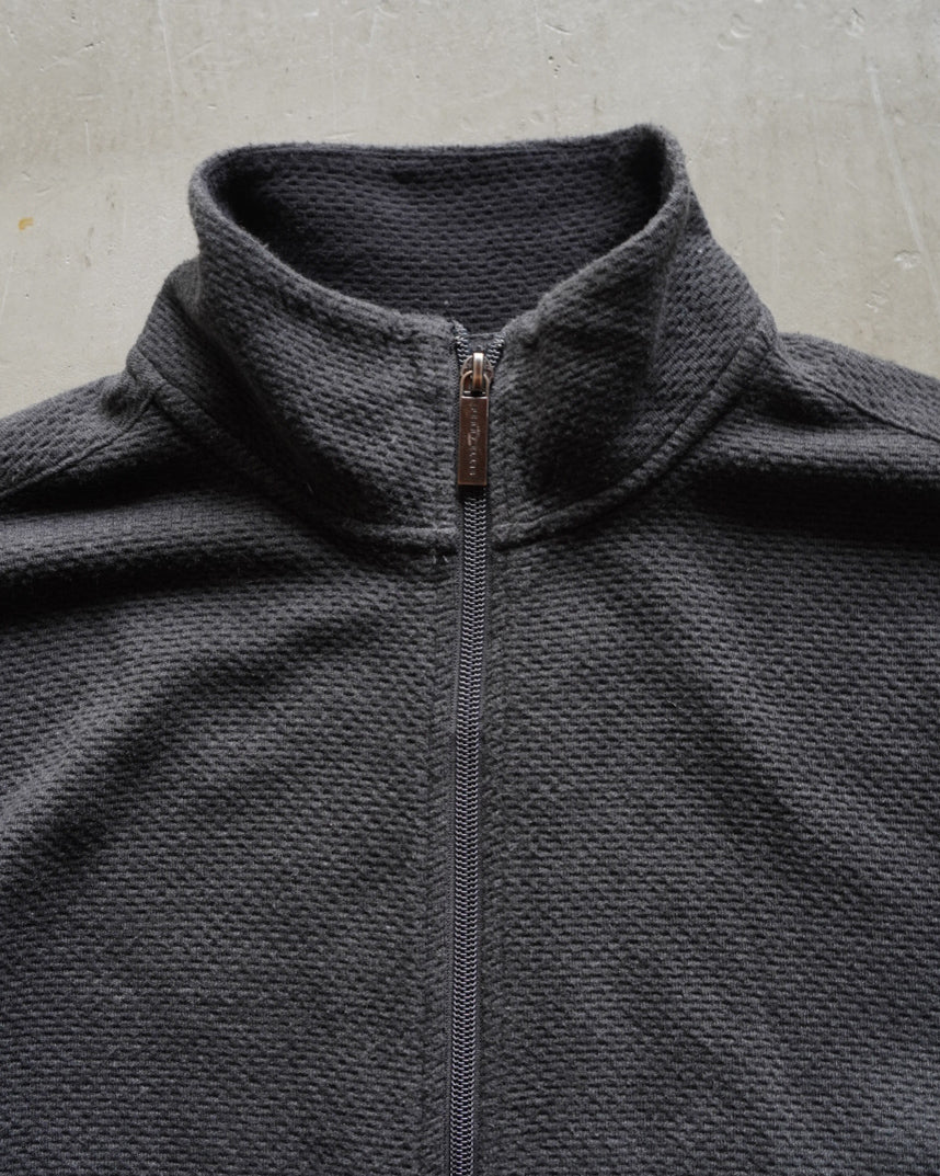 90s Perry Ellis thermal zip-up jacket