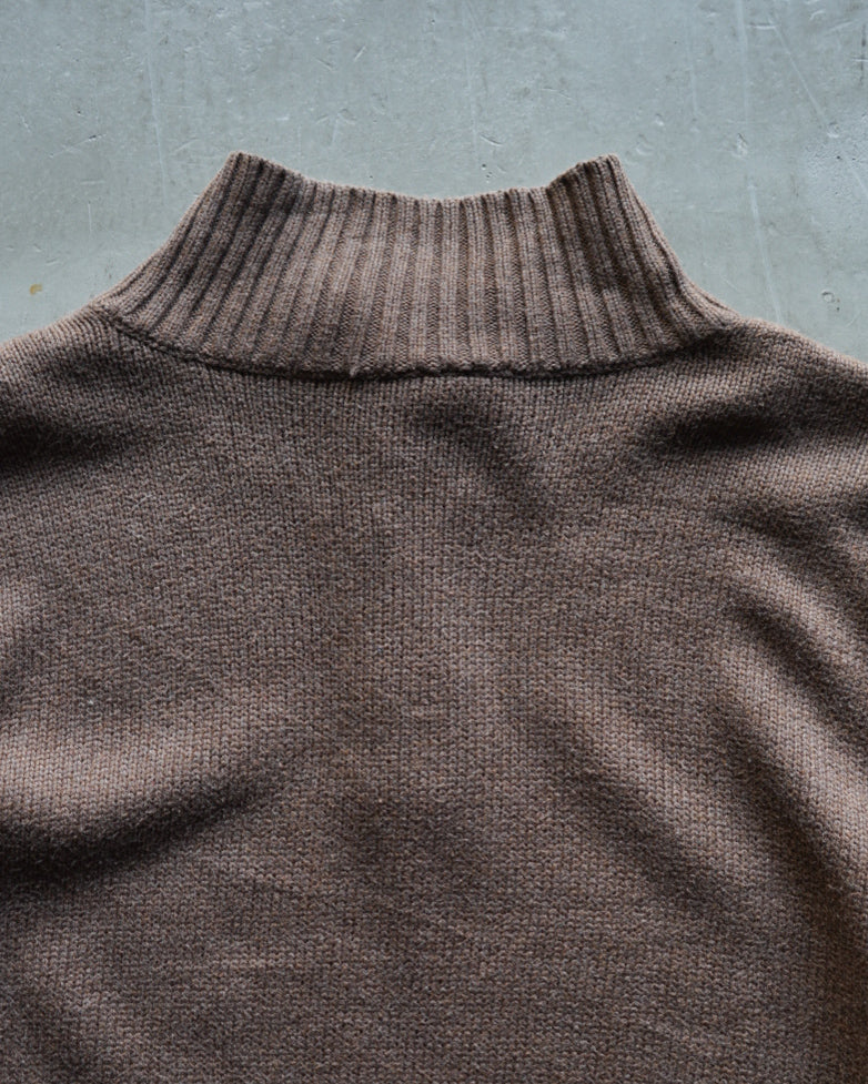 90s old gap cotton henry neck knit  sweater