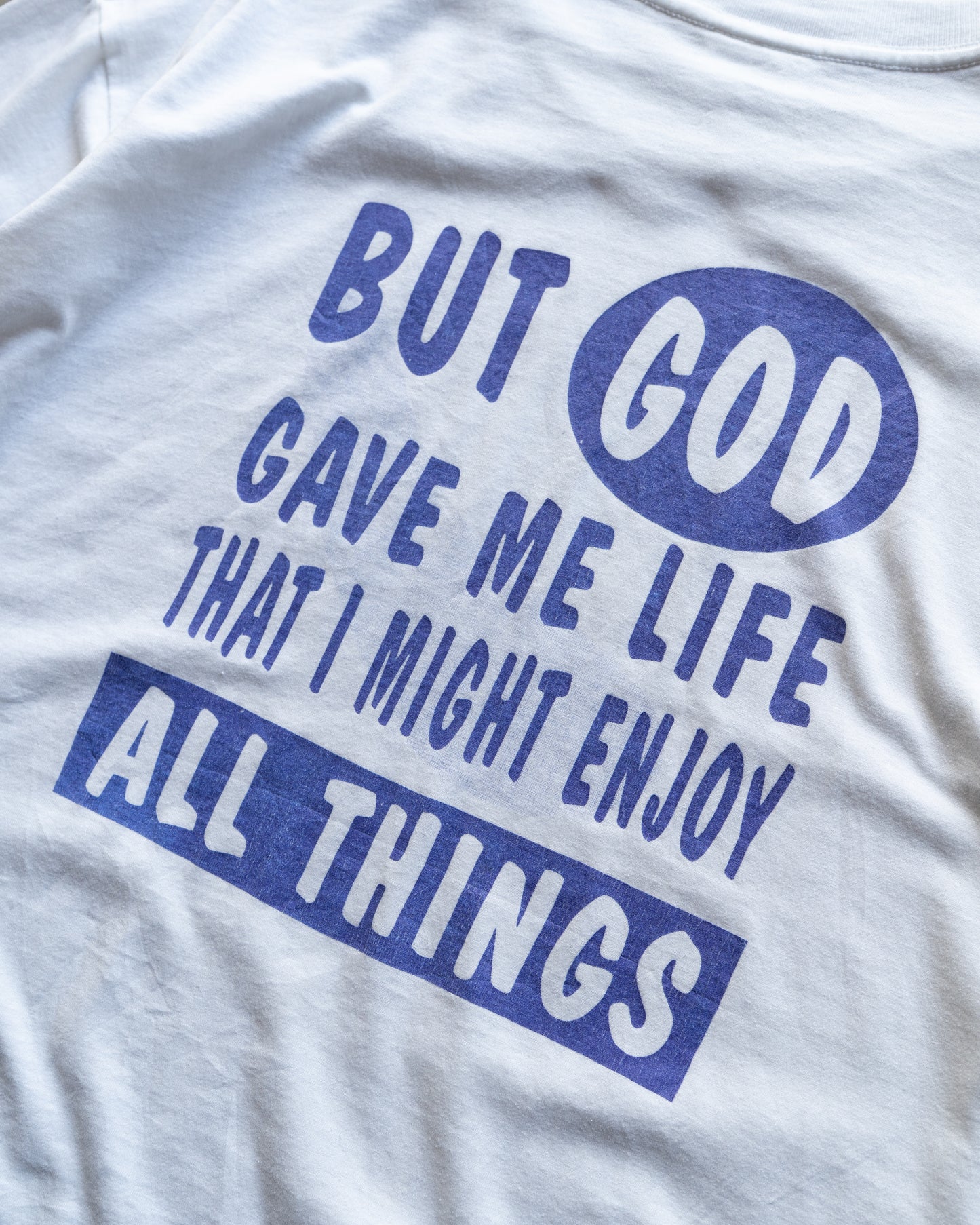 00's lettered print message tee