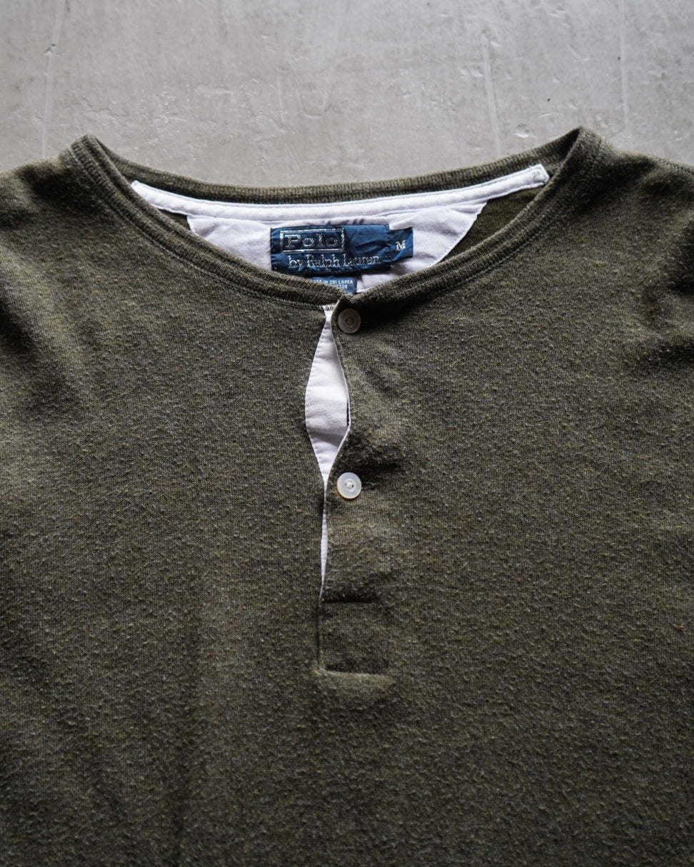 RALPH LAUREN henry neck long sleeve t-shirt