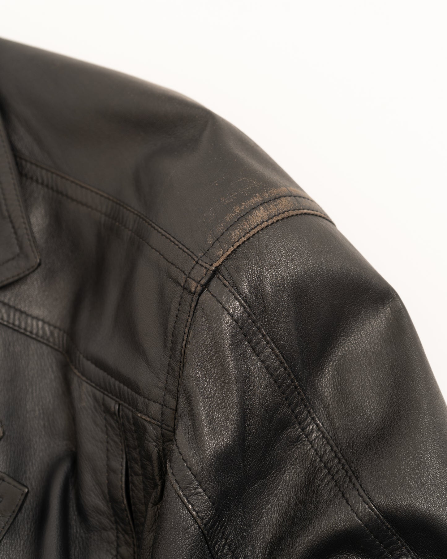 LANVIN front fly design leather jacket