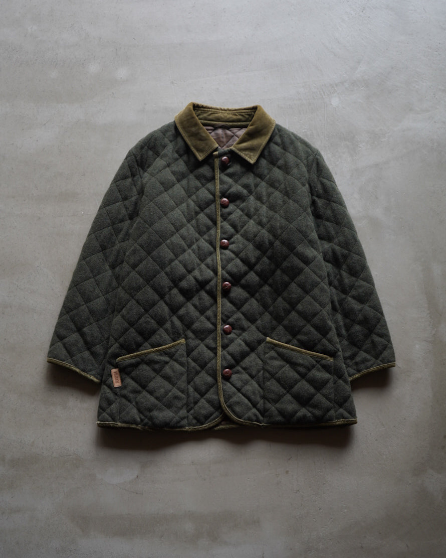 HUSKY wool switching quilting jacket