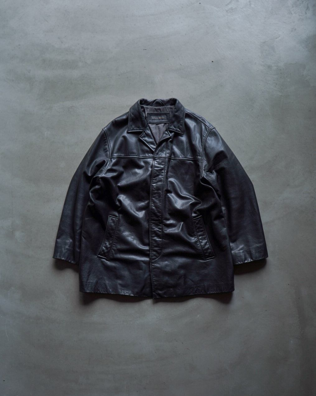 banana republic leather car coat jacket