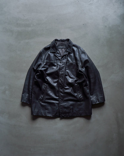 banana republic leather car coat jacket