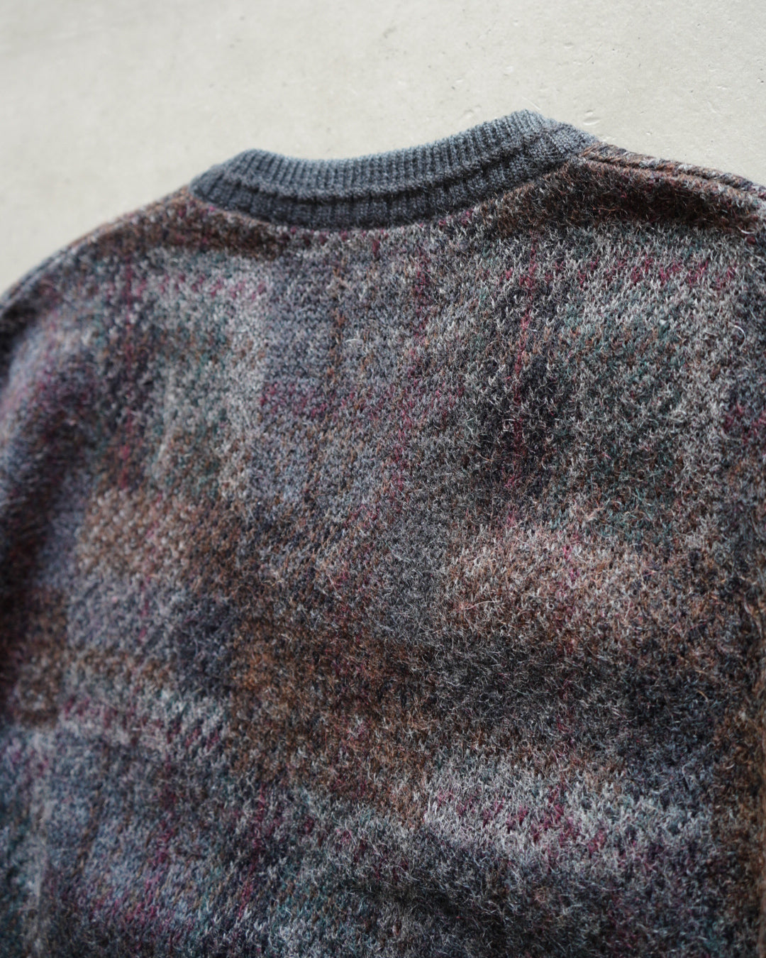 Scipione mohair touch V neck knit sweater