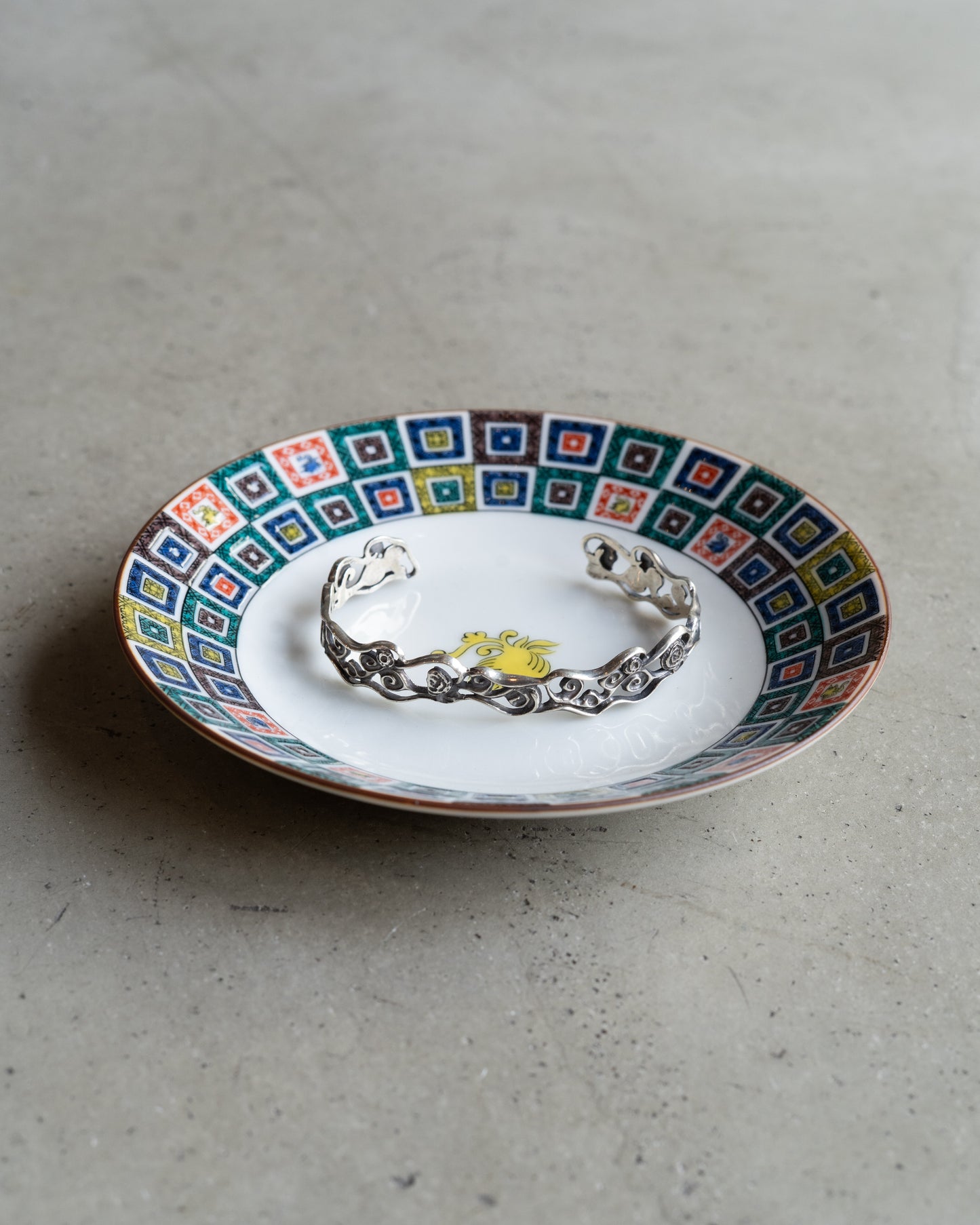 DICT×IRO "Kutaniyaki" design silver 925 bangle