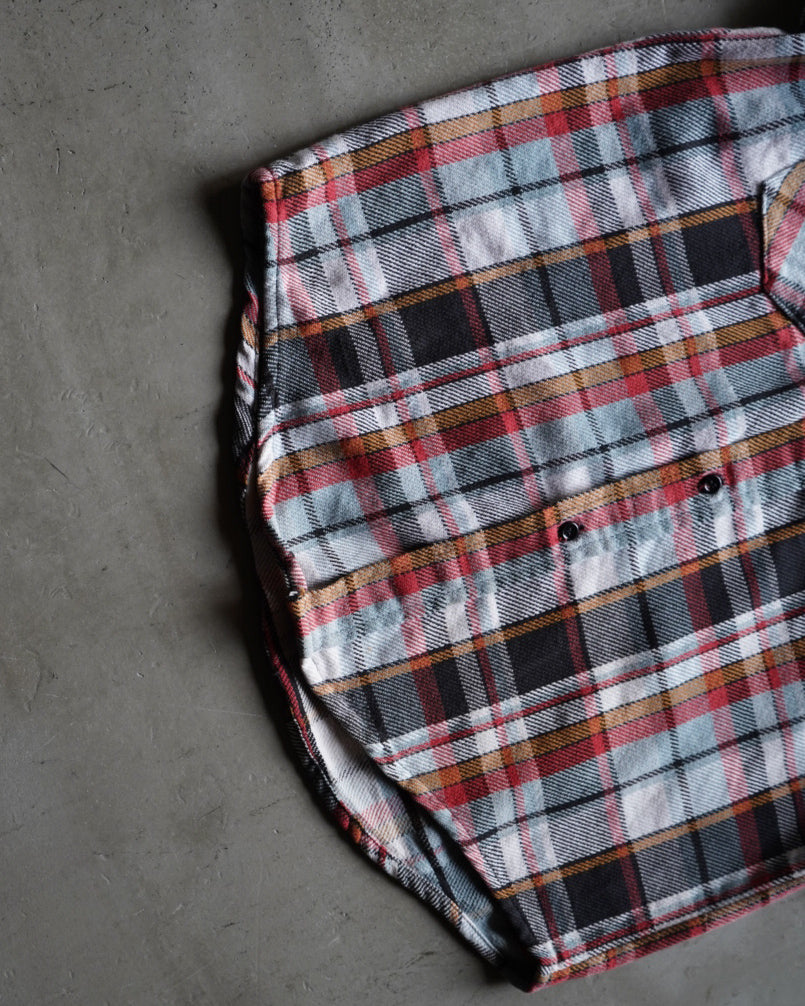 60s  FROSTPROOF cotton check flannel shirt