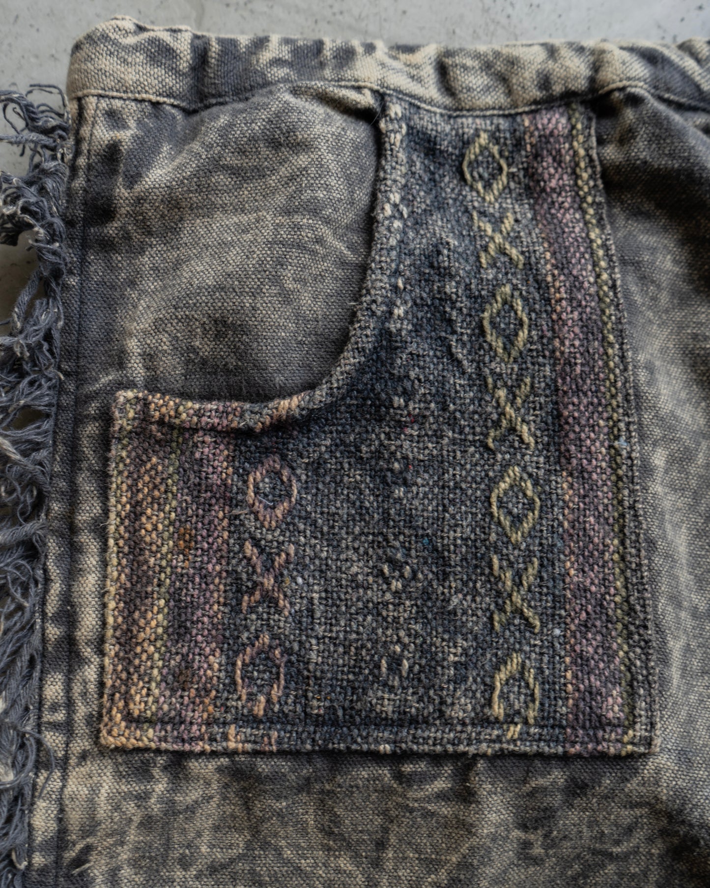 90's design all pattern semi flare easy pants