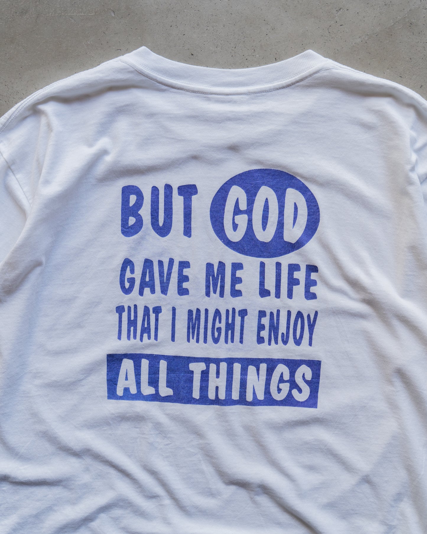 00's lettered print message tee