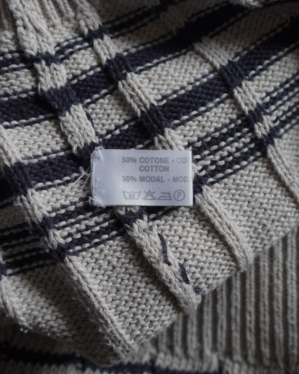 JUMELLE line lib design v  neck knit