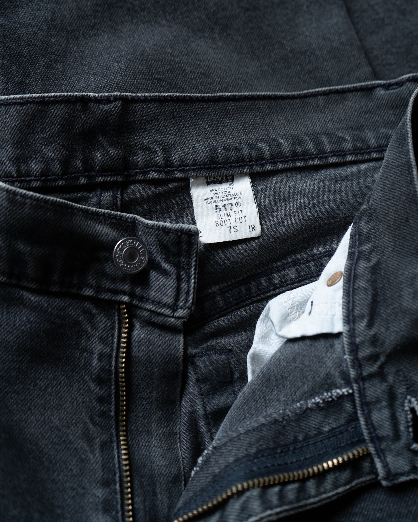 Levi's 517 boot cut black yarn-dyed denim pants