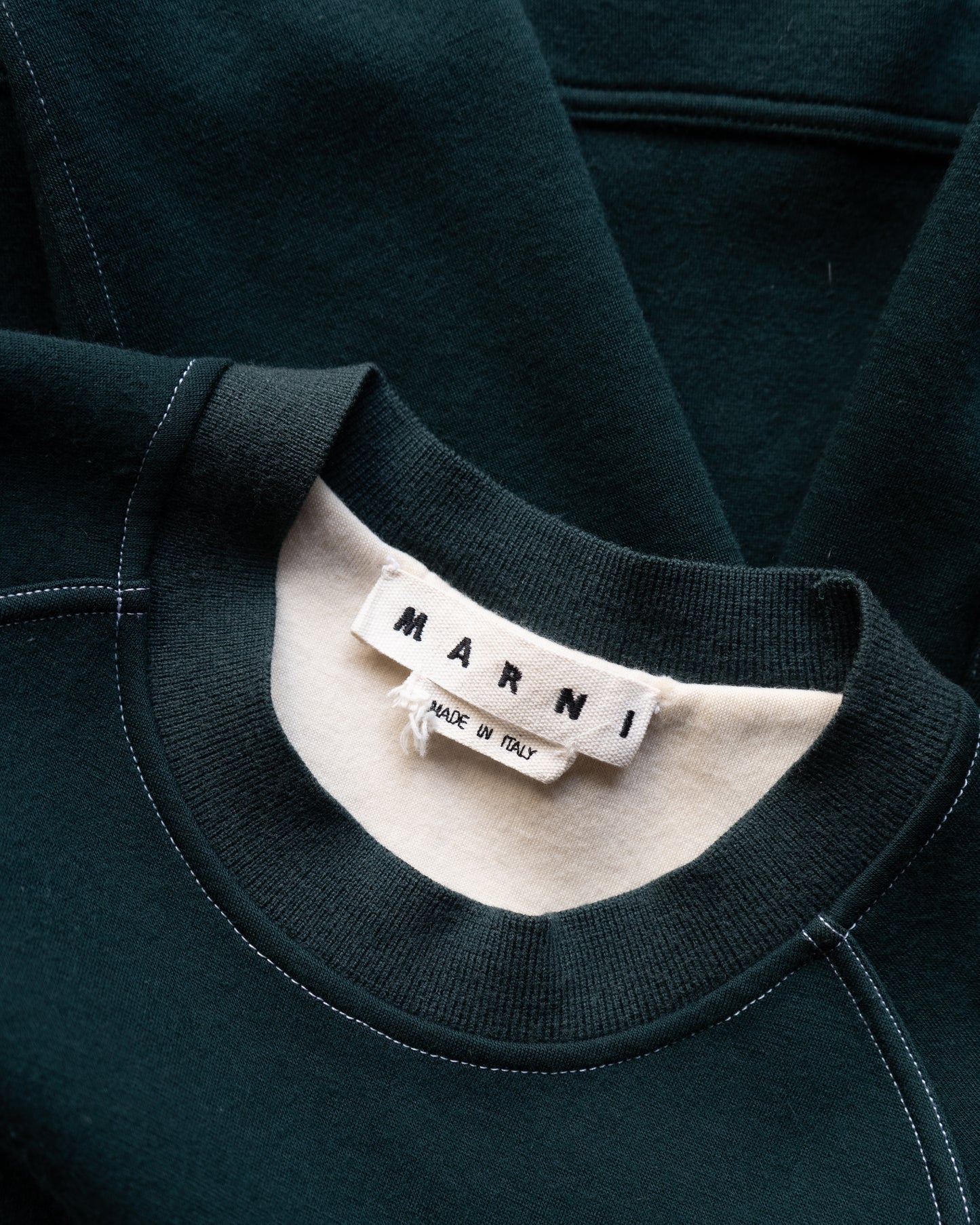 MARNI crew neck wool nylon sweat shirt