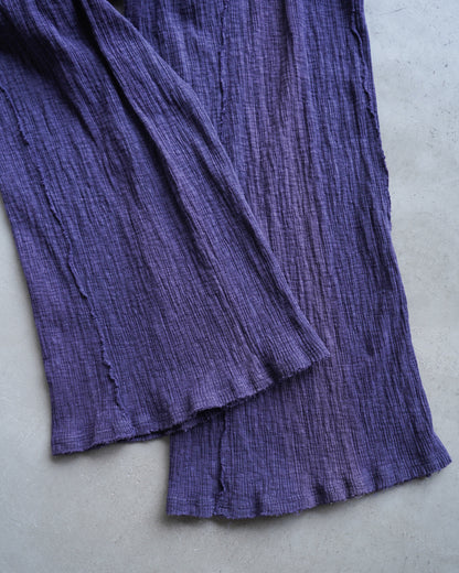 cotton wide flare easy pants for ladies