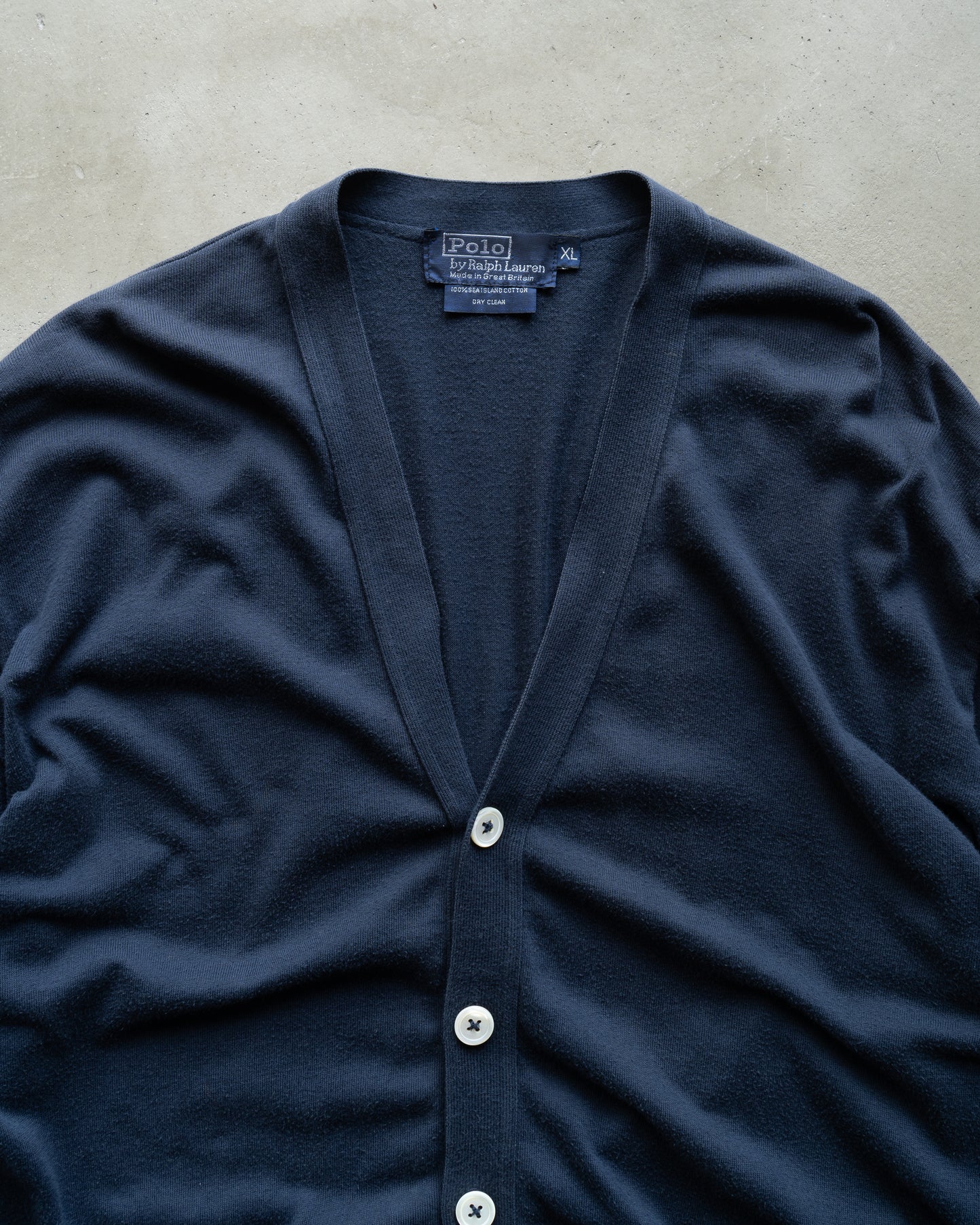 Ralph Lauren cotton design cardigan "made in Great Britain"