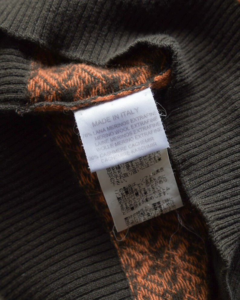 HERMES  cashmere wool houndstooth design knit vest