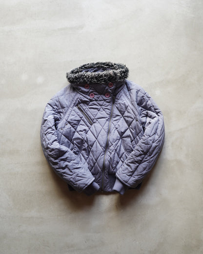 "ladies" quilting zip-up blouson