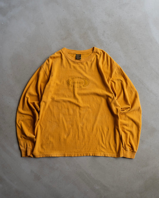 90's Timberland logo design print long sleeve tee