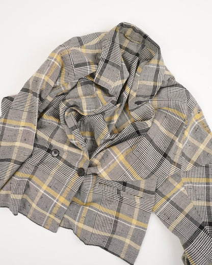 POLYESTER / VISCOSE check tailored jacket
