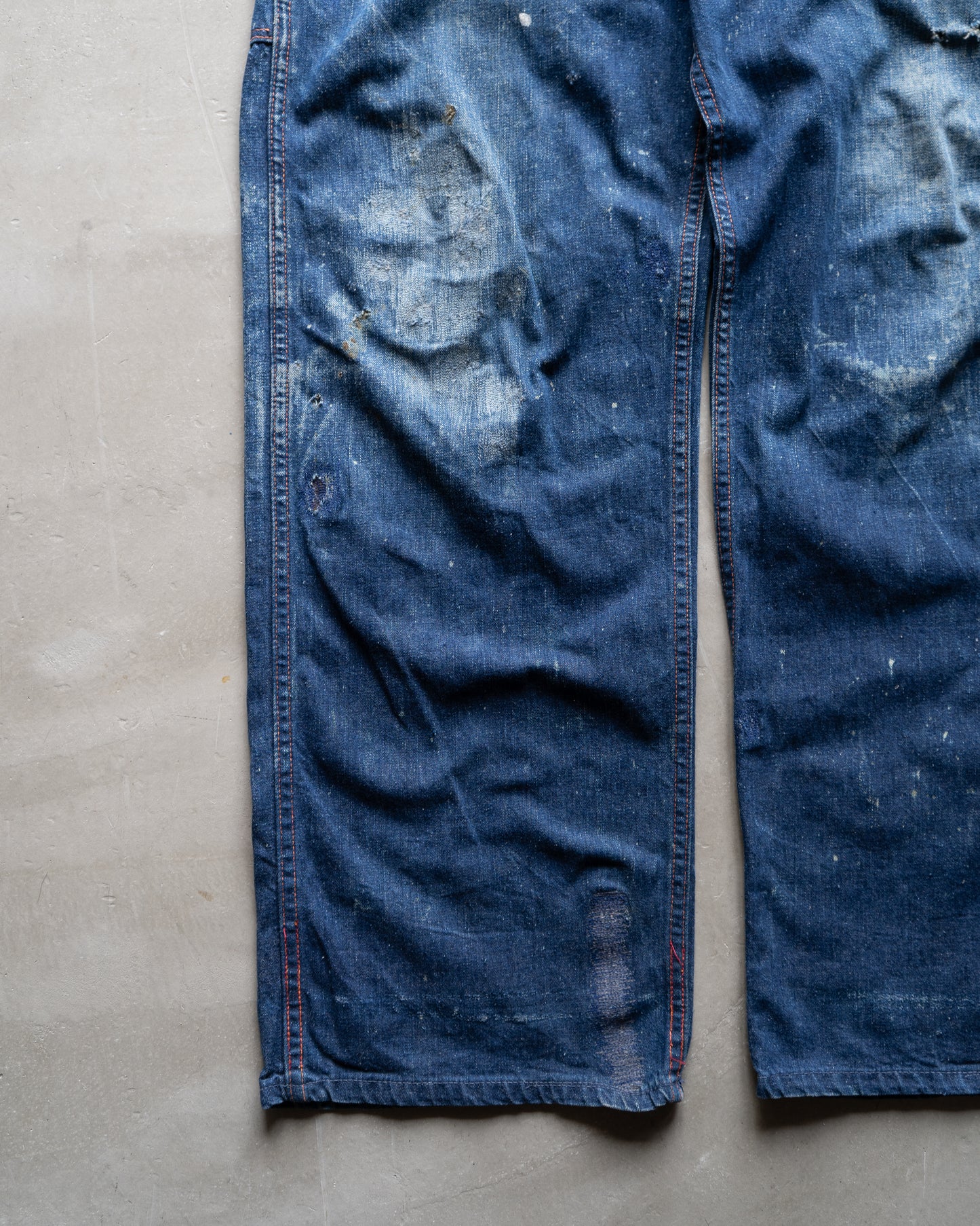 50s vintege pionneer painted work denim pants