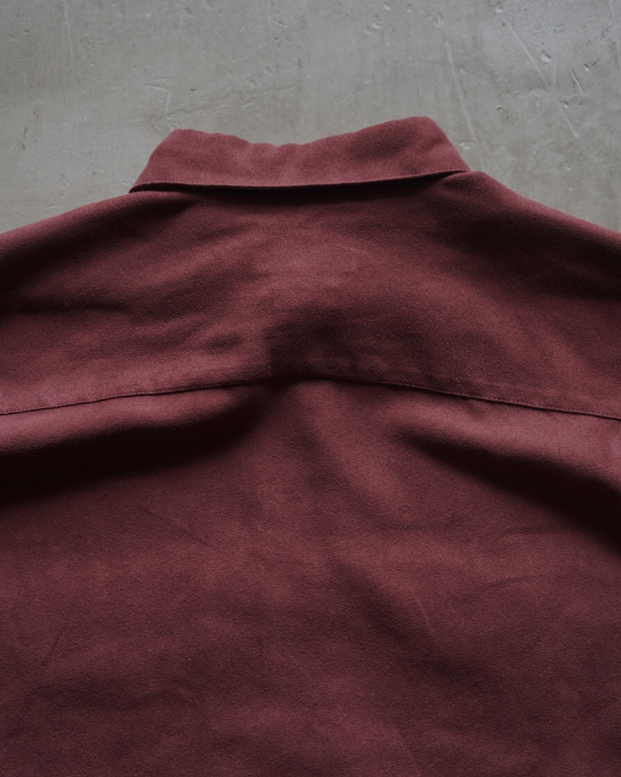 VANHEUSEN fake suede 2 pockets design shirt