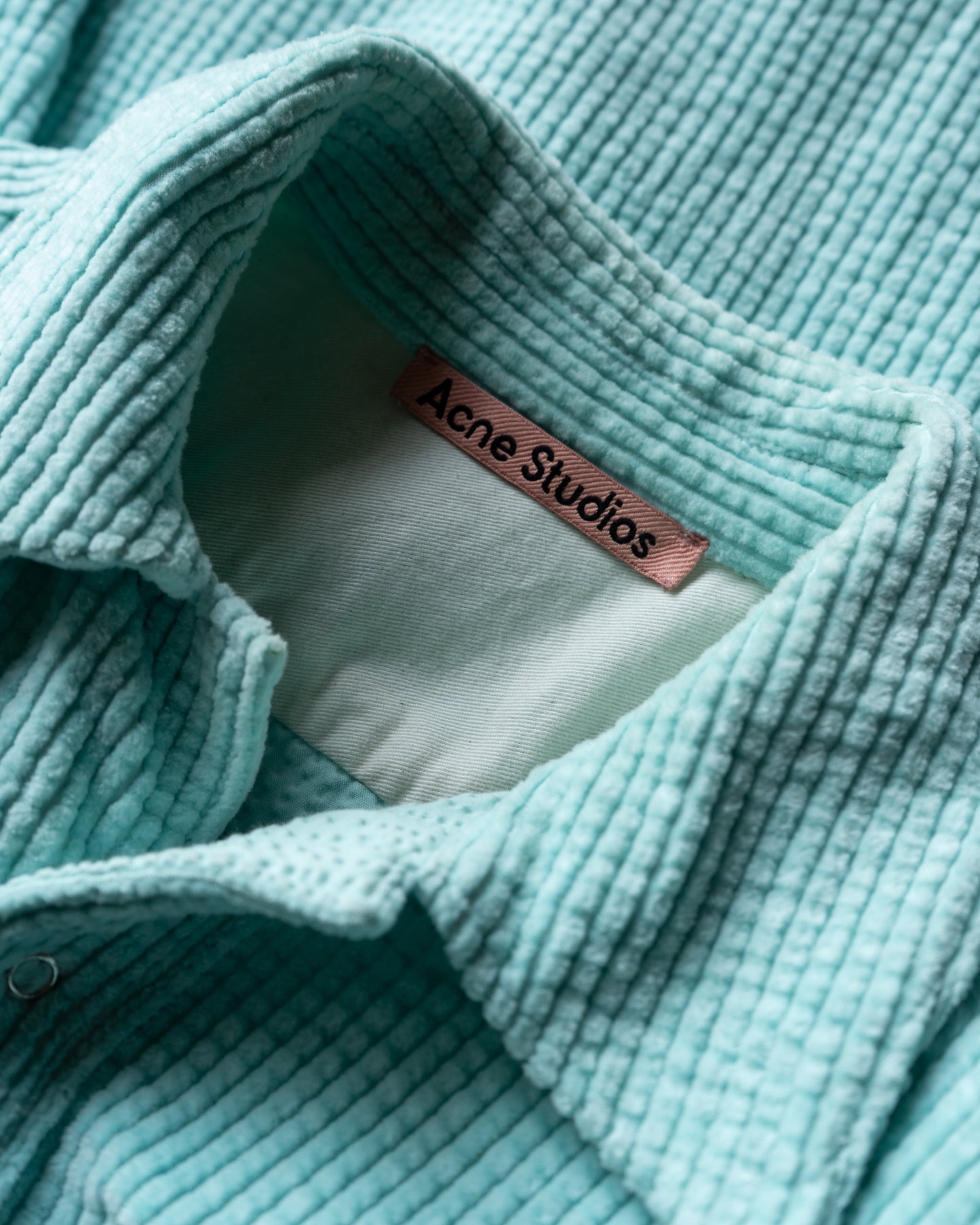 Acne Studios corduroy snap button design shirts