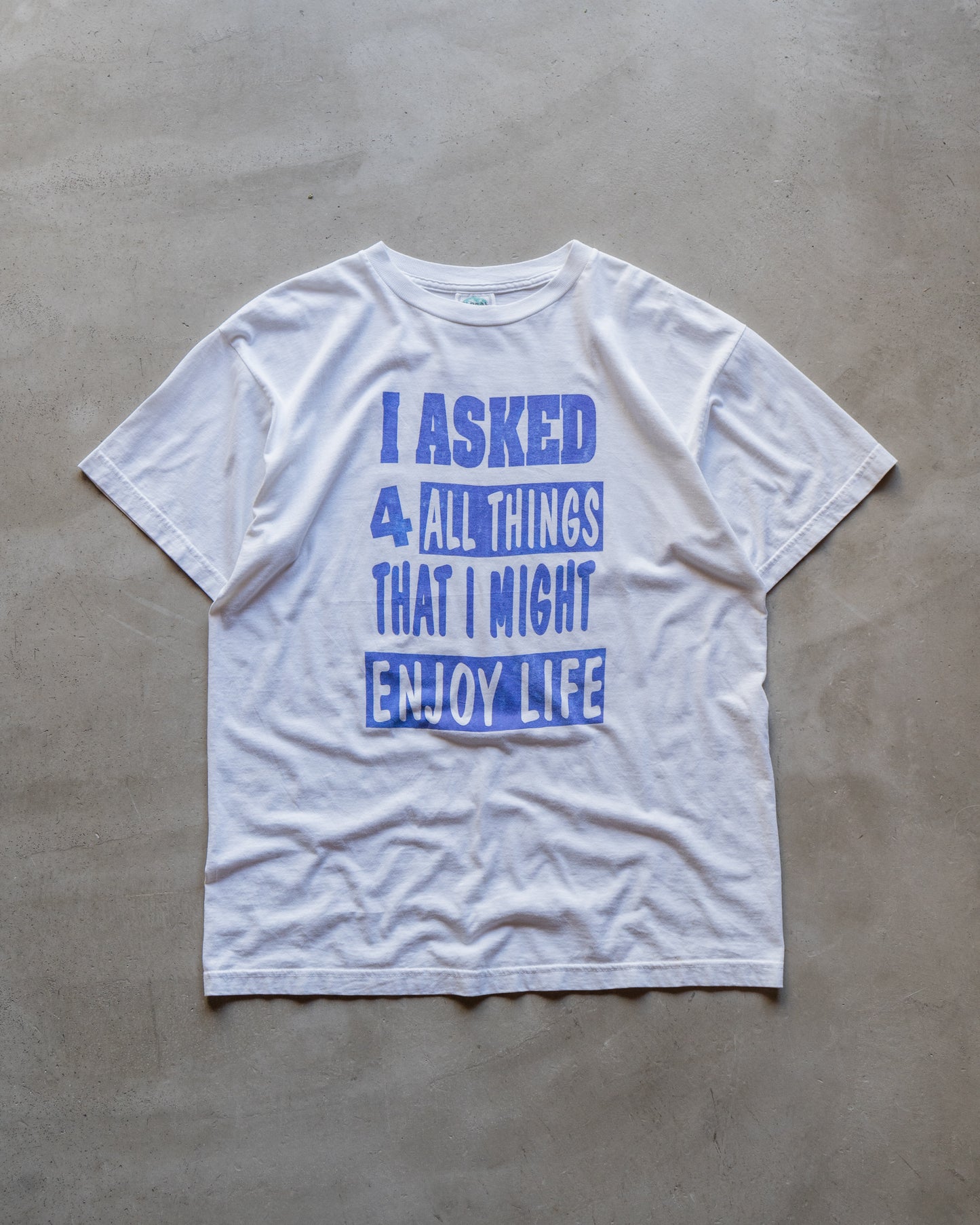 00's lettered print message tee