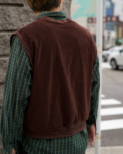 80's Richman Brothers V Neck Velour Knit