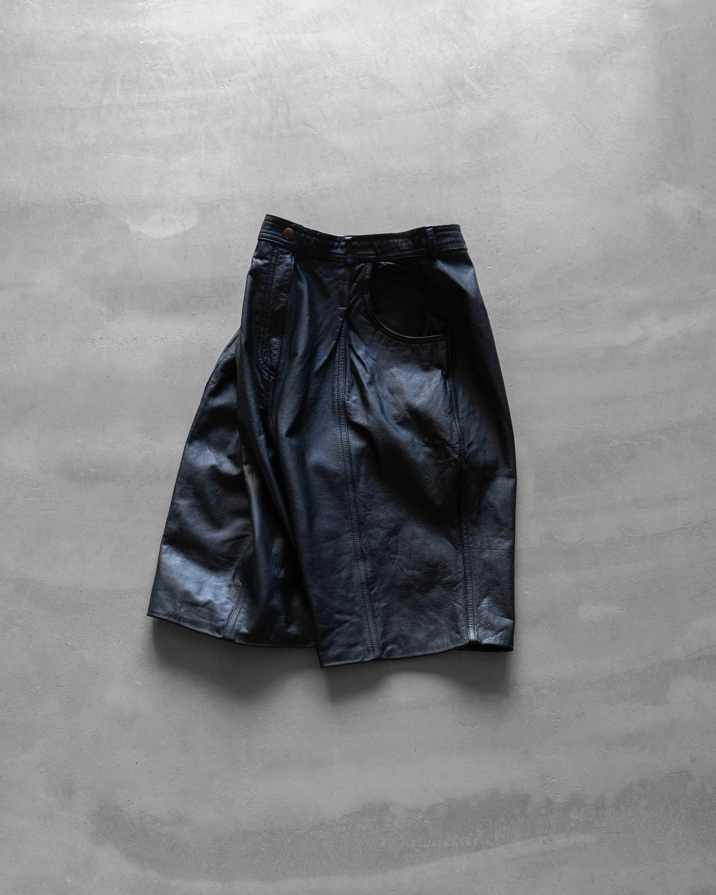 together design leather shorts