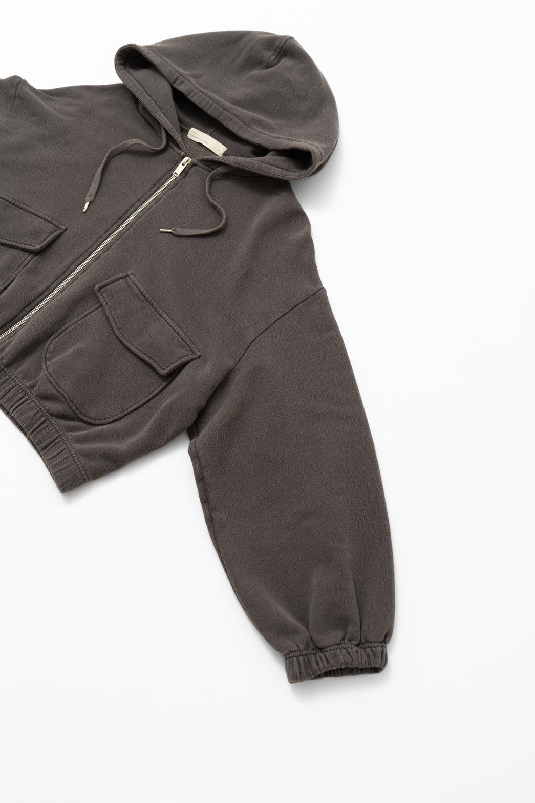 short length sweat foodie zip up