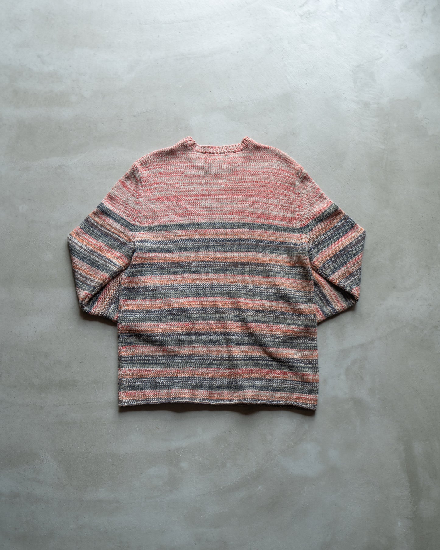 EXPRESS acrylic cotton loose silhouette border knit