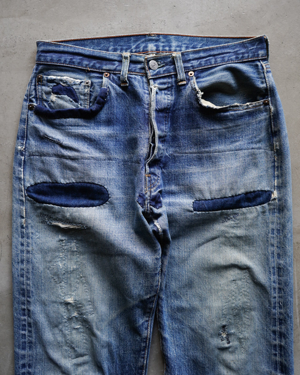 60's Levi's 501 "Big E" good repaired denim pants