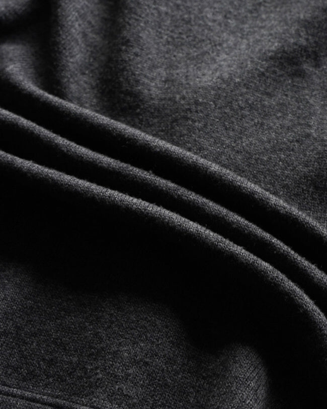 COMME des GARCONS HOMME heather charcoal gray knit cardigan