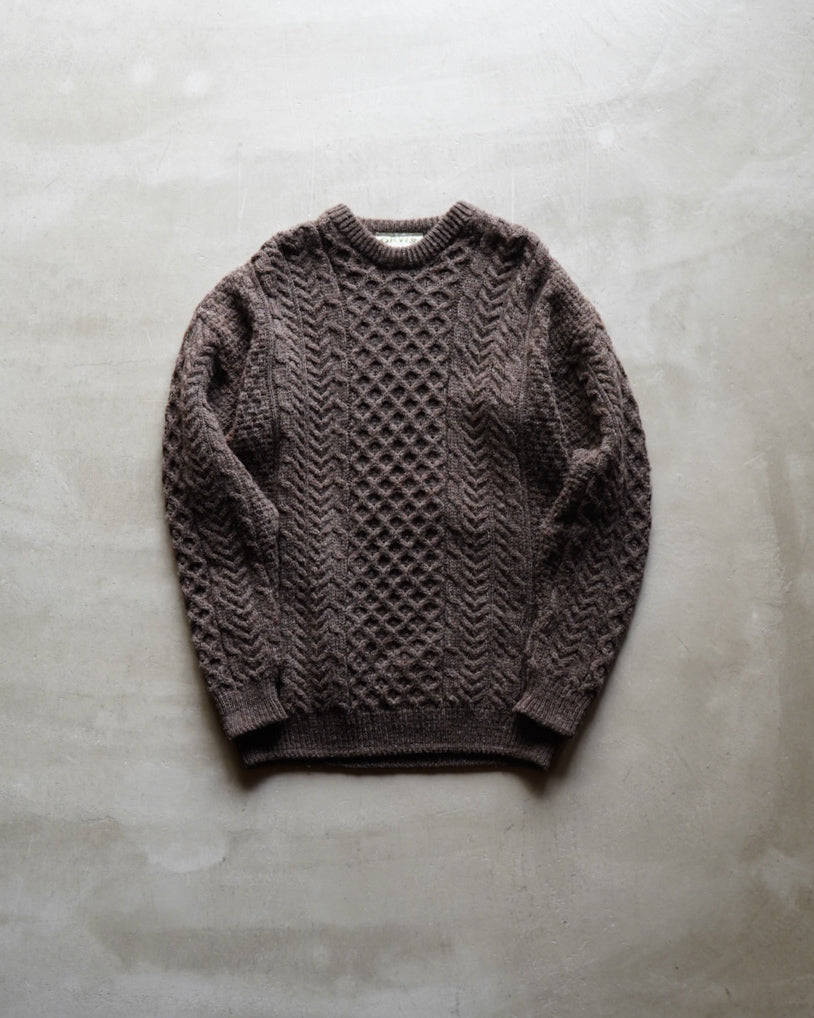 Orvis cable wool knit made in lreland