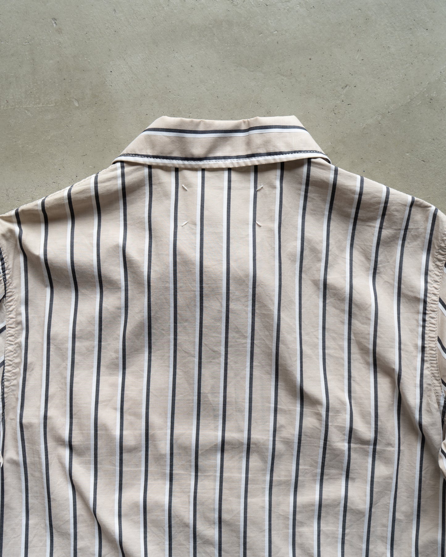 19SS Maison Margiela stripe cotton trucker shirts jacket