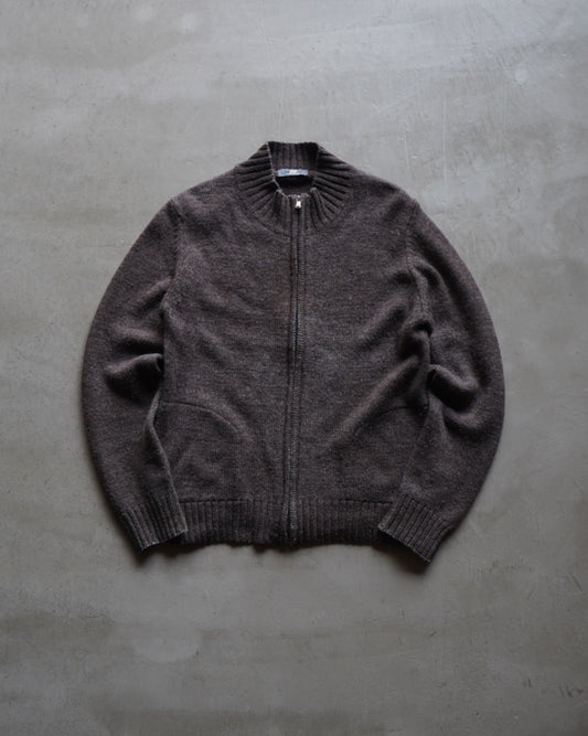 Fibretex wool zip-up knit made in Italy