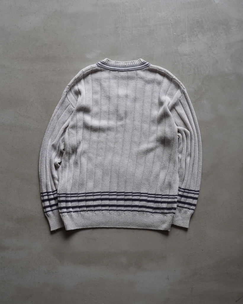 JUMELLE line lib design v  neck knit