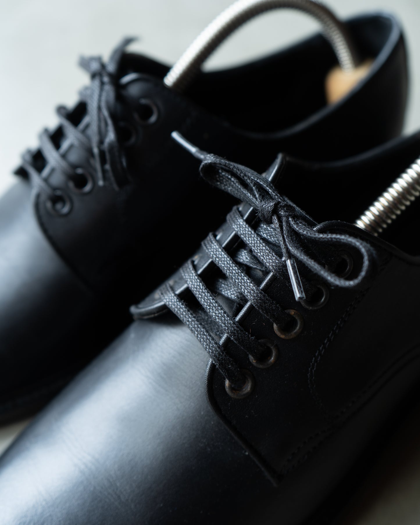 LOEWE plane toe leather dress shoes "made in italy"