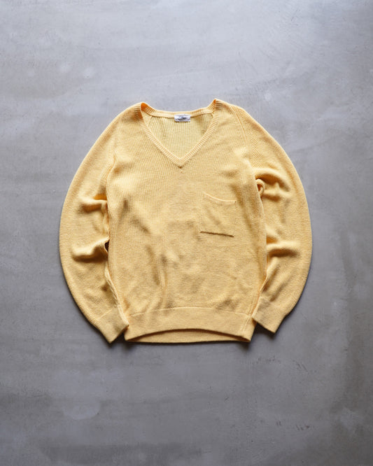 v neck design cotton acryl knit sweater