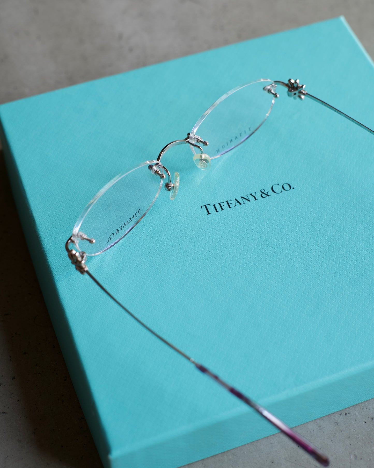 90's Tiffany & Co. rimless eyewear"purple"