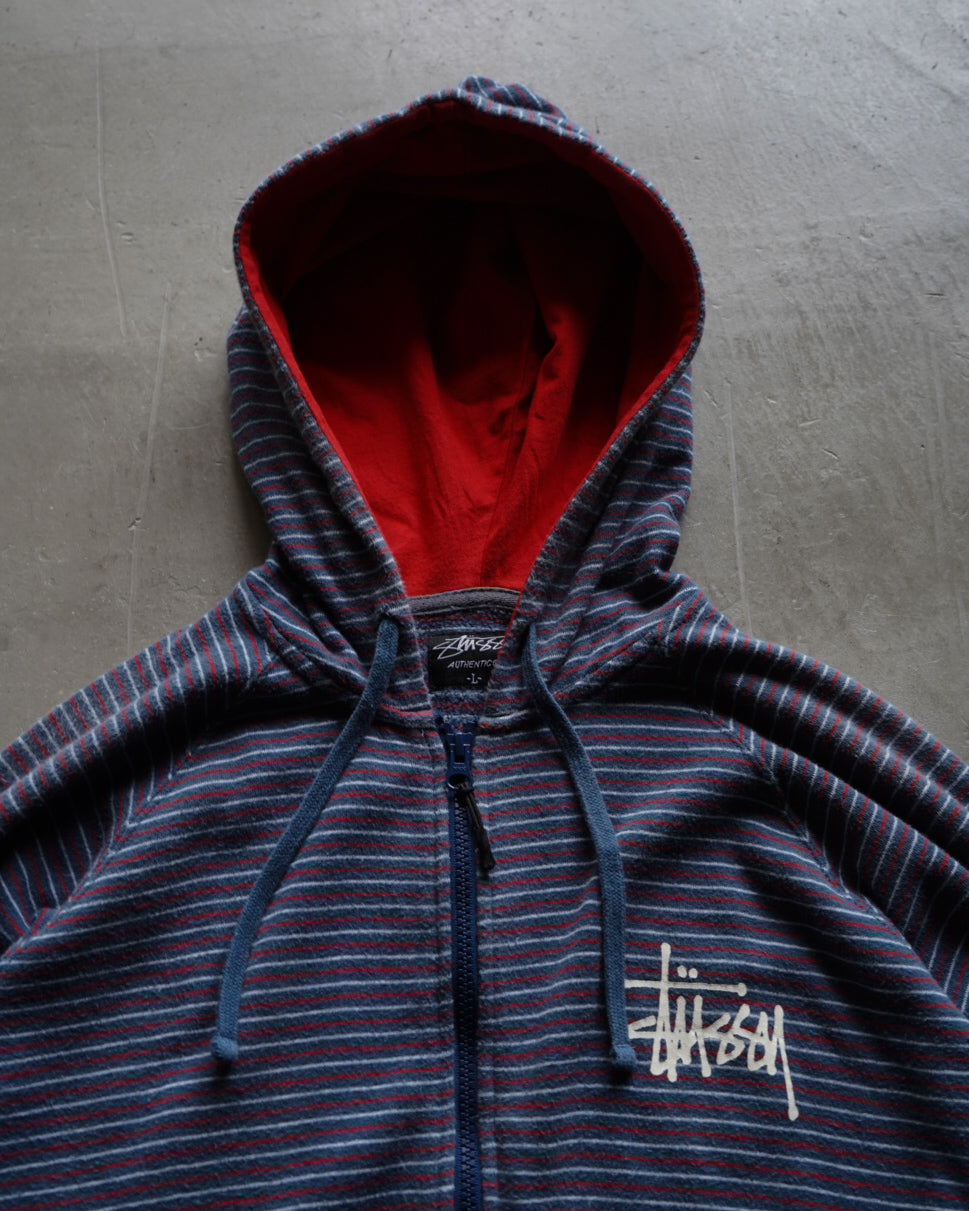 stussy border double zip up foodie