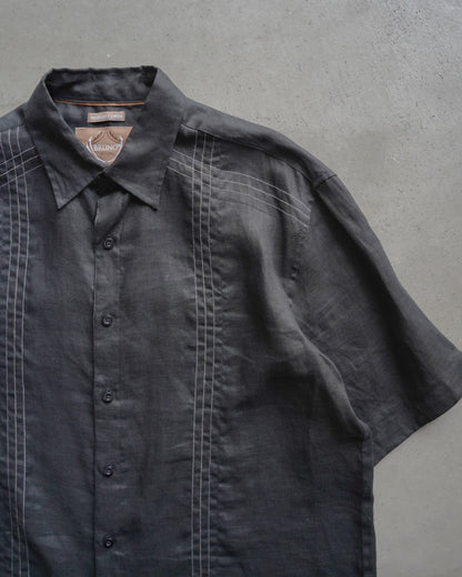 BRUNO NEW YORK Black Linen Shirt