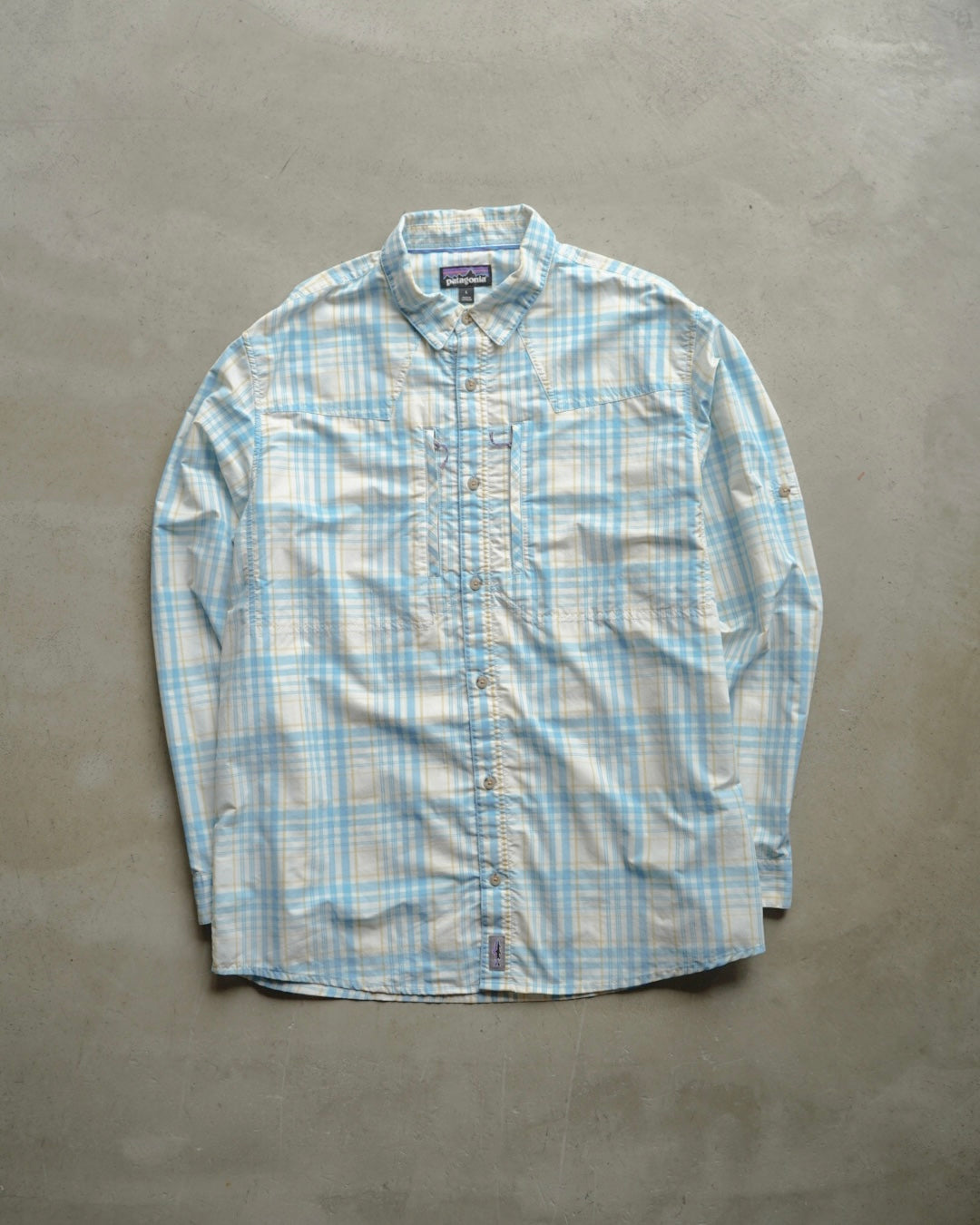 Patagonia plaid check pattern "Sun Stretch Long sleeve shirt"