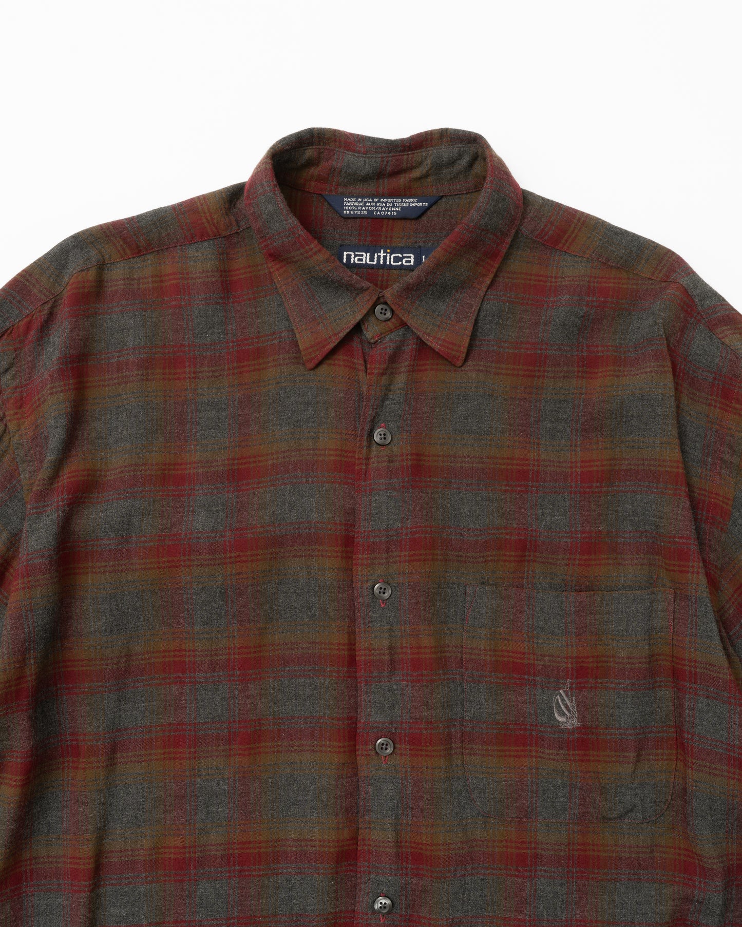 NAUTICA check rayon shirts