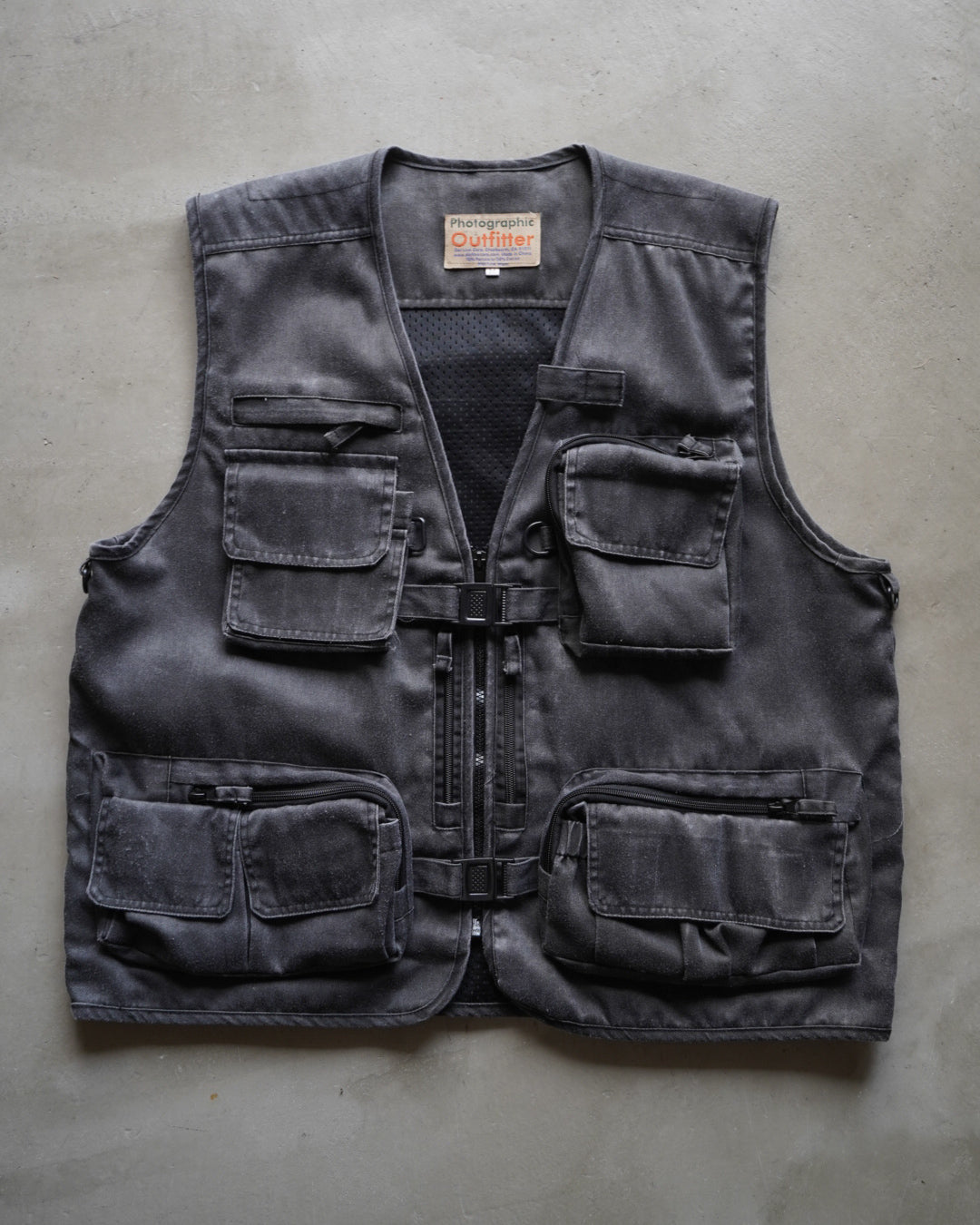 photographer black cotton vest