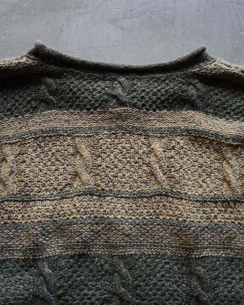 90s Claiborne all-over pattern cotton knit  sweater