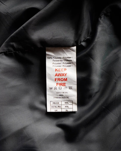 ATLAS FOR MEN fake leather zip-up stand collar jacket